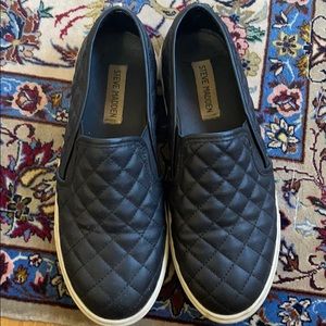 STEVE MADDE QUILTED EXCENTRIQUE BLACK SNEAKERS